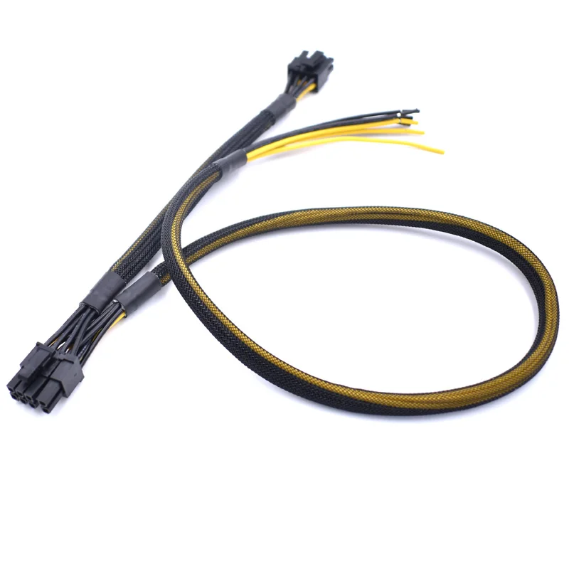 5pcs/lot Dual Pcie 8pin(6pin+2pin) Pc Graphics Video Card Diy Power Cable Cord 18awg Series