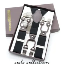 3,5 широкий сплошной цвет Винтажный Мужской ремень для подтяжек классический 6 зажимов рубашка для отдыха регулируемый эластичный подтяжки нежный мужской держатель для рубашки