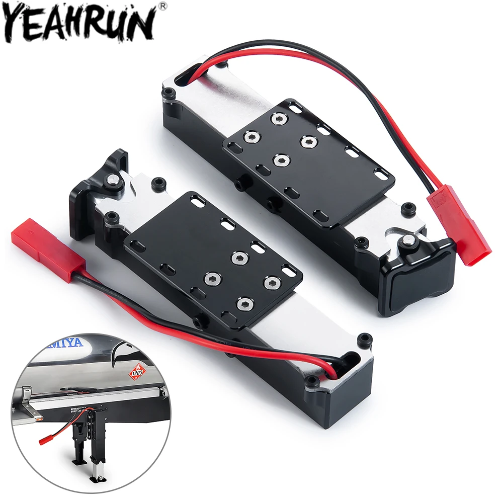 YEAHRUN 1:14 Metal Legs Electric Lift Outrigger Frame Support Feet Pillar for 1/14 Tamiya Truck Trailer Tractor RC Model Car | Игрушки и