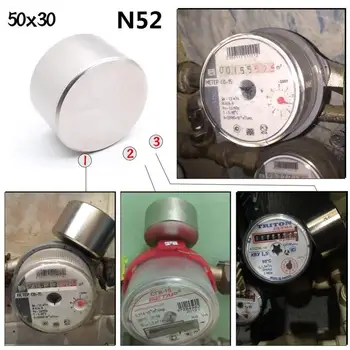 

1pcs N52 neodymium magnet 50x30 50x20 40x20mm hot sale round magnet super Strong Rare Earth Neodymium magnet on the water meter