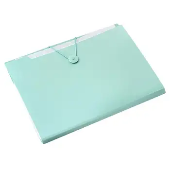 

1pc Plastic File Folders Multilayer A4 Size Snap Closure Accordion Folder Document File Folder (Random Color)