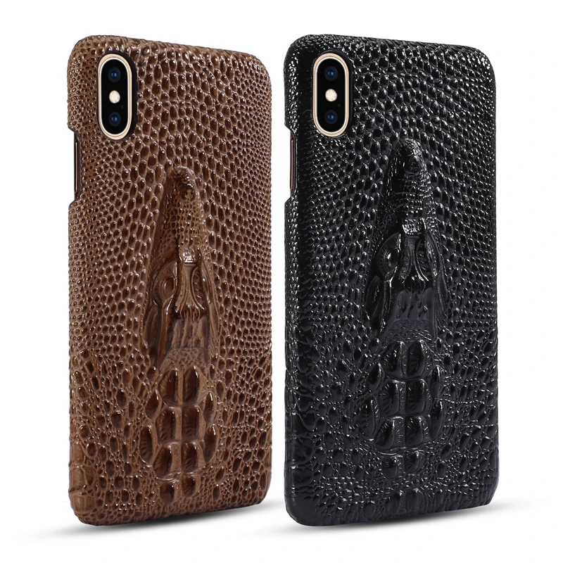 Для Apple iPhone X XS XR чехол для телефона с головой дракона из натуральной кожи защитный чехол тонкий бизнес умный чехол для iPhone XS Max