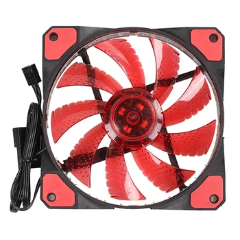 

120mm PC Computer 16dB Ultra Silent 33 LEDs Case Fan Heatsink Cooler Cooling with Anti-Vibration Rubber,12CM Fan,12VDC 3P IDE 4p