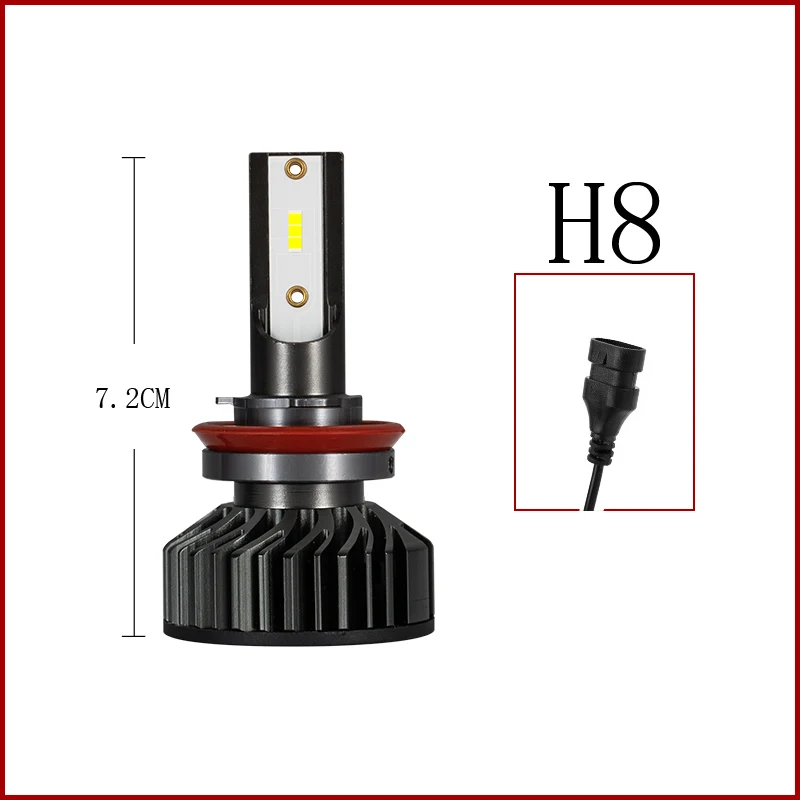 H8 2X светодиодный фары 6500K H1 H4 H7 H8 H9 H11 HB4 HB3 9005 9006 9012 Авто S2 автомобильные лампы для передних фар 65 Вт 9600LM стайлинга автомобилей Светодиодный - Испускаемый цвет: H8