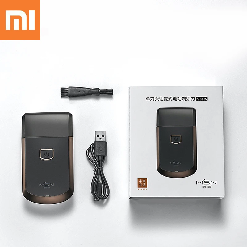  Xiaomi MSN, электрическая бритва для мужчин, с возвратно поступательным движением бороды бритва USB аккумуляторная машинка для стрижки боро…