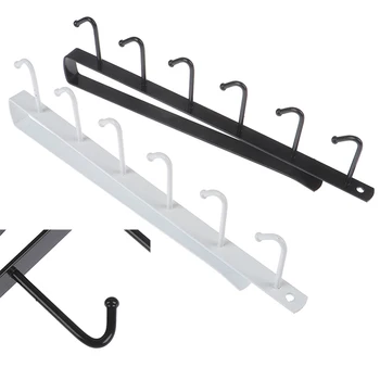 

New Kitchen Under Shelf Storage Rack Cupboard Hooks Cup Holder Cabinet 6 Hooks Organizer