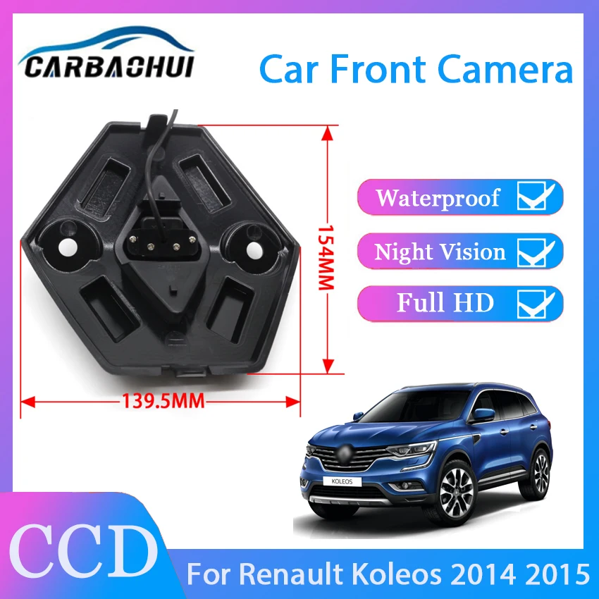 

CCD HD Vehicle waterproof Night Vision Logo Mark Emblem Front View Camera high quality For Renault Koleos 2014 2015 Car