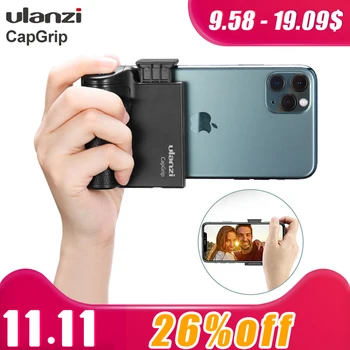 

Ulanzi CapGrip Wireless Bluetooth Smartphone Selfie Booster Handle Grip Phone Stabilizer Stand Holder Shutter Release 1/4 Screw