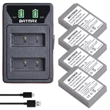 4 × 2000mAh PS-BLS5 BLS-5 BLS5 BLS 5 バッテリー + LED USB 用充電器 OM-D E-M10 、ペン E-PL2 、 E-PL5 、 E-PL6 、 E-PM2 、スタイラス 1