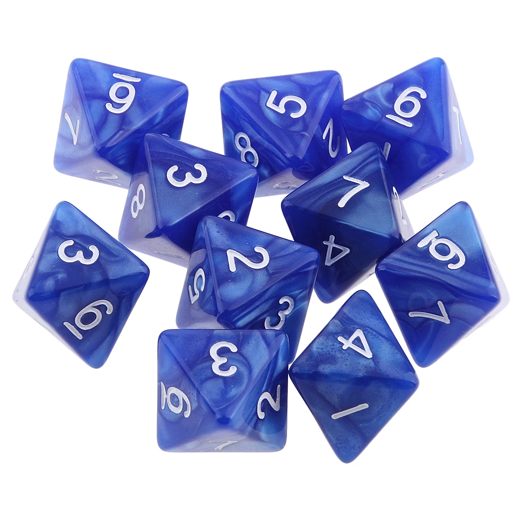 10pcs 8 Sided Dice D8 Polyhedral Dice For Dungeons And Dragons Game Dice