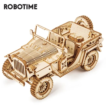 

Robotime 3D Wooden Puzzle Toy Jeep Car Model Toys for Children Kids Birthday Gift MC701