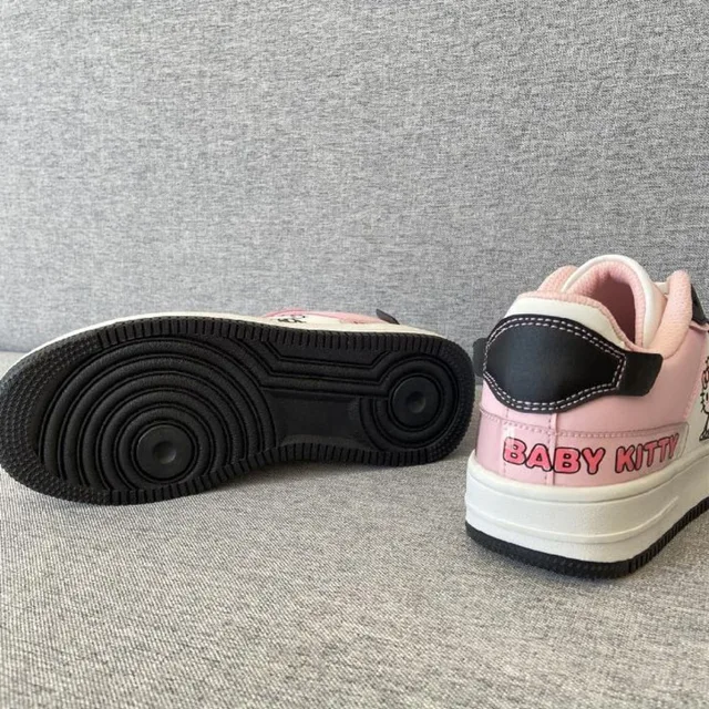 Cartoon Hello Kitty Shoes All-match Light Breathable Casual Women Shoes Lady Sport Shoe Cute Pink Sneakers For Girl 5