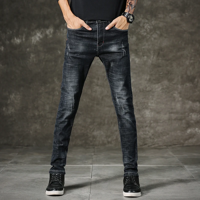 

2020 Men Cotton Straight Classic Jeans Spring Autumn Male Denim Pants Overalls Designer Men Jeans High Quality Size 28-44