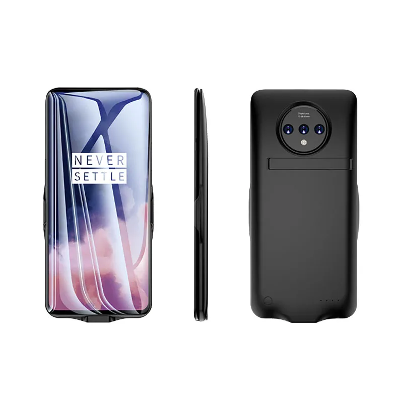 6800 мАч чехол для зарядного устройства для Oneplus 7 T, портативный внешний аккумулятор, чехол для внешнего зарядного устройства, чехол для телефона Oneplus 7T - Цвет: Black