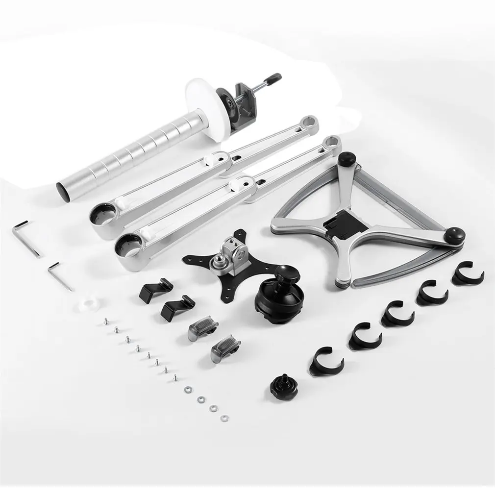 

LESHP Dual Arm Laptop Holder Desktop Clamping Laptop Combination Bracket For Tablet PC 2 In 1 Adjustable Notebook Bracket