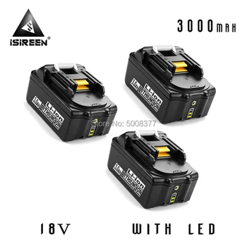 

3000mAh Rechargeable Battery Packs Li-ion BL1830 Replacement for Makita 18V BL1815 BL1840 LXT400 194230-4 Power Tool Battery