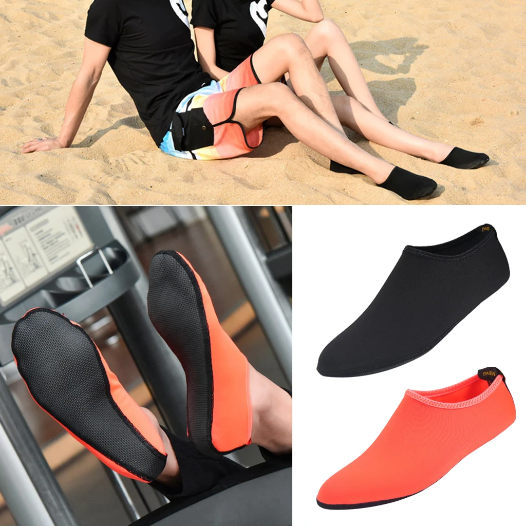 Unisex Durable Non-slip Sole Barefoot Water Skin Shoes Aqua Socks for Beach Pool Sand Swim Surf Yoga Water Aerobics