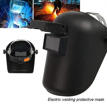 

Black Welder Mask Anti-UV Sparkproof Protective Welding Helmet Solder Slag Mars Splash Adjustable Flip Up Lens Grinding