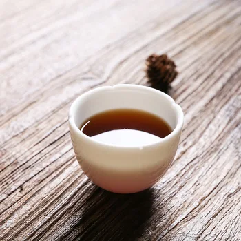 

High-Grade Jinyu Porcelain Carving Flower Tea Cup Condensed Fat White Teacup Sheep Fat Jade Master Cup Teacups Tea Set Siteel