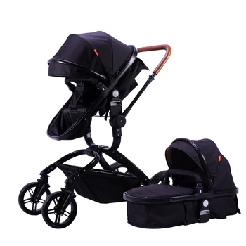 

High Landscape Baby Stroller 3 in 1 Folding Portable Large