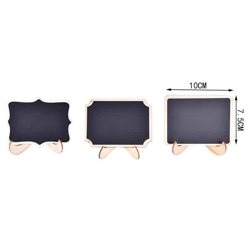 Wooden Blackboard Wooden Chalkboard 1PC Mini Wooden Blackboard Portable Message Board Chalkboard Stand Universal Wedding Party Table Decor Tags