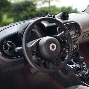 Image 3 - Molduras de plástico ABS para Interior de coche Mercedes Smart fortwo 453 forfour, accesorios de decoración, Color negro
