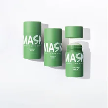 Máscara de chá verde de limpeza profunda máscara sólida de purificação de argila vara máscara de controle de óleo anti-acne lama creme de lama beleza facial cuidados com a pele lama