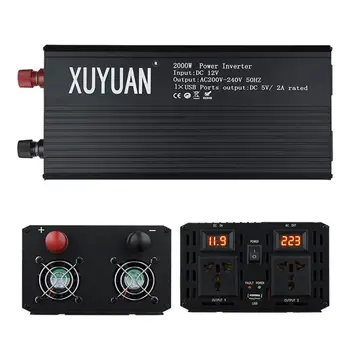 

XUYUAN Household Inverter 12V-220V 2000W Voltage Transformer Digital Pure Sine Wave Power Inverter with Air Conditioning