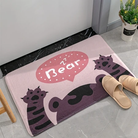 Carpet21 Коврик для входной двери в скандинавском стиле с милым мультяшным рисунком, Противоскользящие коврики для прихожей, кухни, мягкие Рождественские прикроватные коврики для спальни, коврик для двери - Цвет: Carpet21