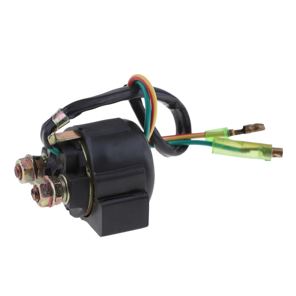 Black Marine Boat Starter Relay Solenoid for Yamaha 40HP Outboard Motor