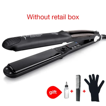 

Steam Function Flat Iron Tourmaline Ceramic Vapor Professional Comb Hair Straightener thermostat planchas de pelo