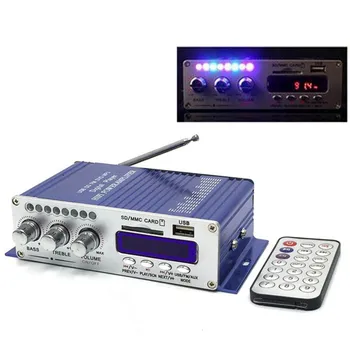 

Car Power Amplifier Stereo HiFi 2 Channel Bluetooth Mini FM Audio + MP3 Speaker Music Player