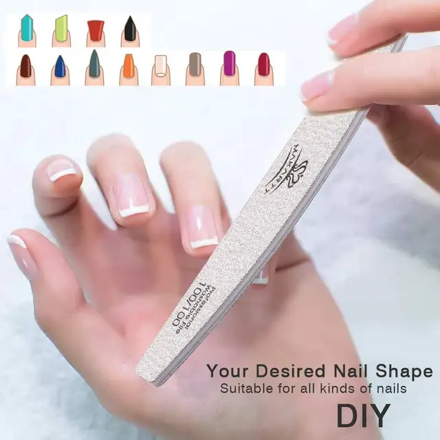 10pcs Zebra Nail Files Set: Buffers for Gel Polish