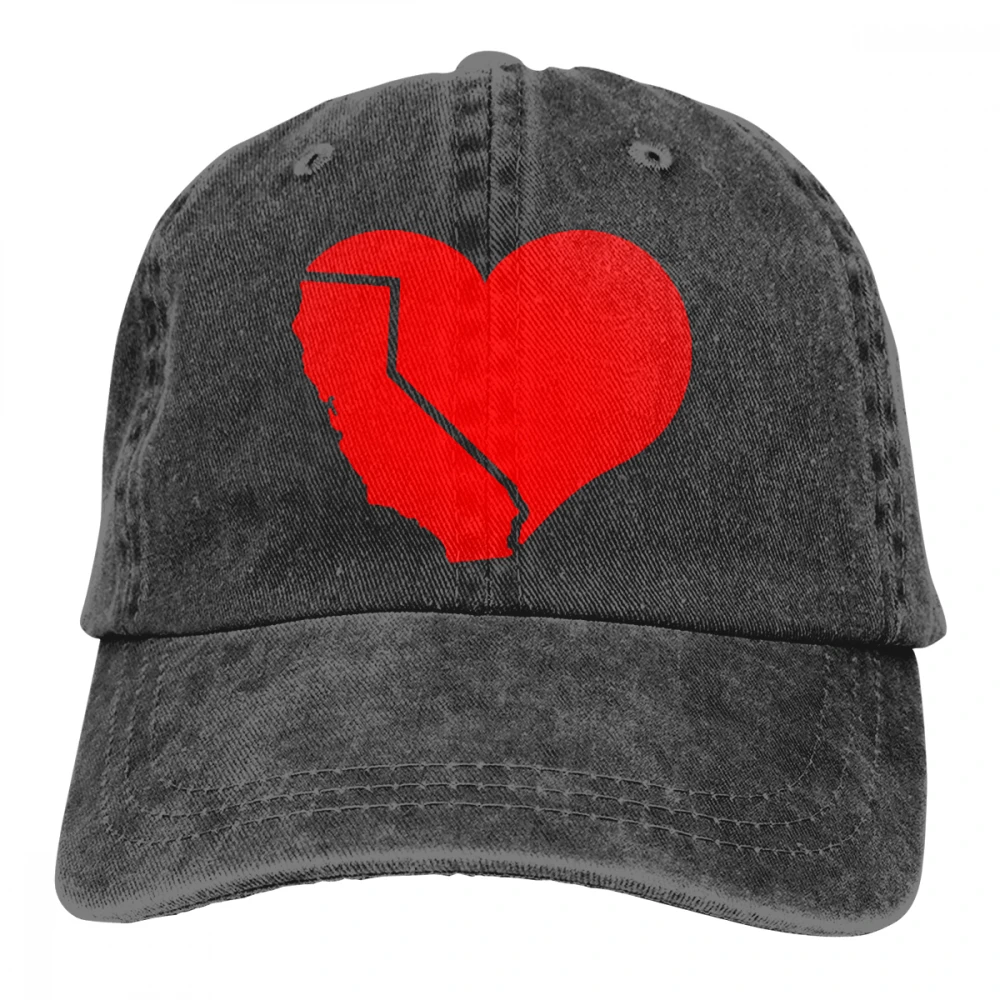 Califoria Love Casquette, черные унисекс Мужские Женские джинсовые бейсболка с ремешком, регулируемая шапка для гольфа, папы