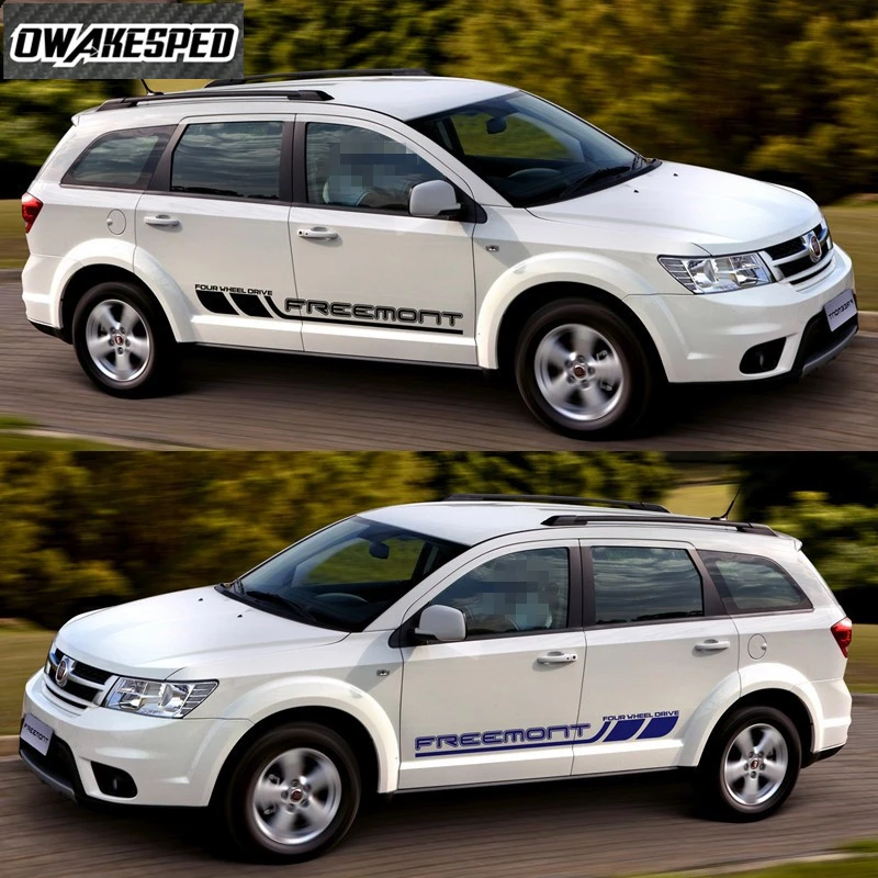 deportivas para Fiat Freemont OFF ROAD, decoración de carrocería de coche, accesorios de pegatina de falda lateral de puerta de adhesivos de vinilo para coche, 2 uds./lote| | - AliExpress