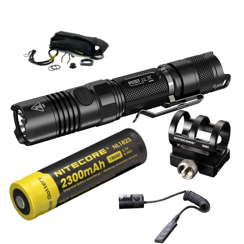 NITECORE P12GT тактический фонарик CREE XP-L HI V3 Светодиодный max 1000 люмен расстояние 320 м фонарь RSW1 GM02 NFR25 NFG25 NFB25 NFD25 - Испускаемый цвет: NL1823 GM02 RSW1