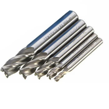 

Equipment End mill 4/6/8/10/12mm 5pcs Silver Flute Milling Cutter Shank