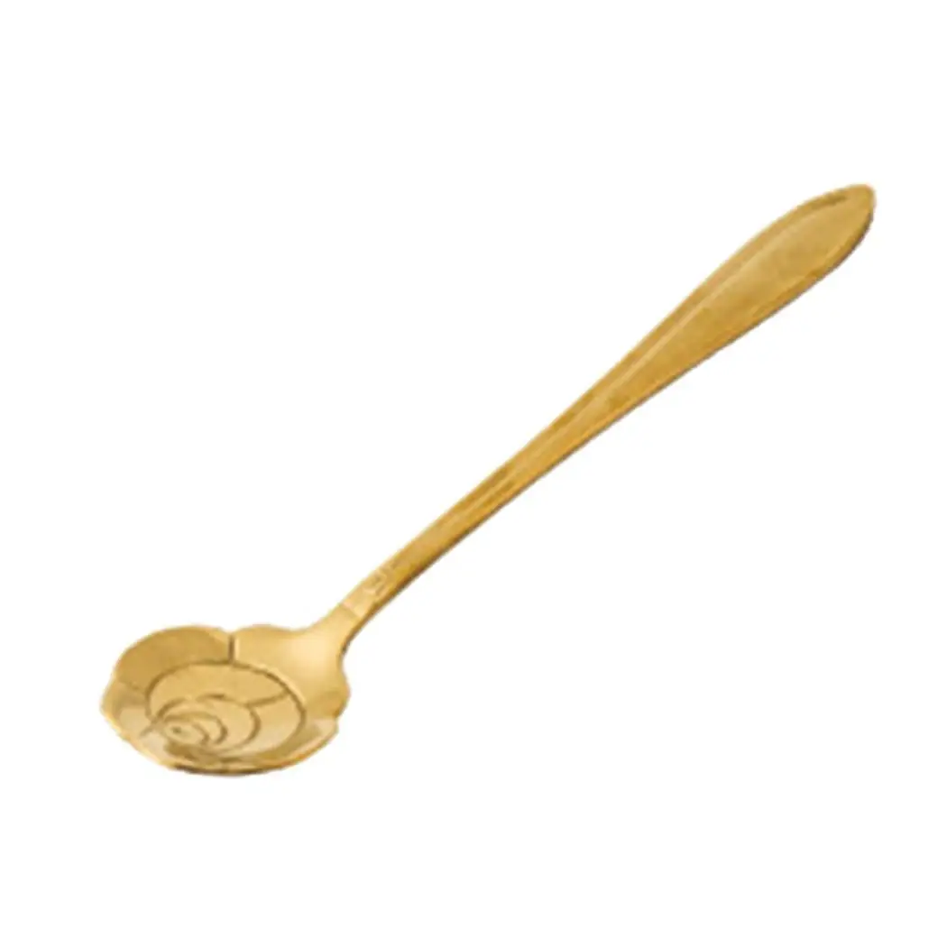 spoon 5 Посуда из нержавеющей стали кофейная десертная ложка посуда черный/золотой/серебристый/розовое золото кухонные принадлежности 1-13 - Цвет: spoon 5