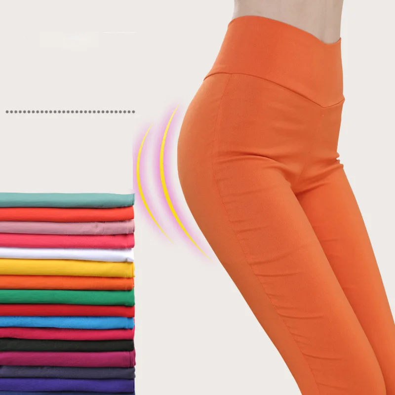 

Plus Size 6XL Women's High Waist Pencil Pants Harajaku Solid Bodycon Leggings Trousers Women 2020 Spring Summer Woman Clothes