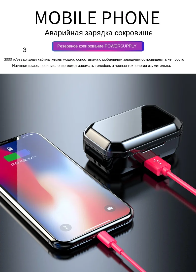 G02 V5.0 Bluetooth стерео беспроводные IPX7 водонепроницаемые сенсорные наушники гарнитура 3300 мАч светодиодный аккумулятор с дисплеем чехол для зарядки наушники наушники беспроводные безпроводные наушники