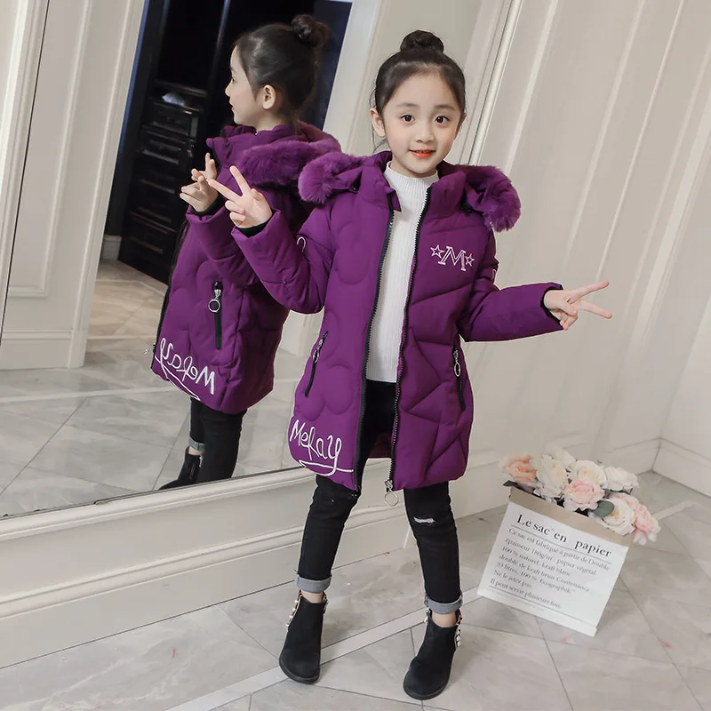 Children Winter Jacket for Girls Kids Hooded Warm Coats Cotton Padded Parka Girls Cartoon Print Unisex Outwear