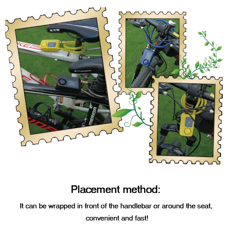 Велосипедный пароль Умный Замок без ключа Противоугонная цепь сигнализации для велосипед мотоцикл ворота сигнализация замок электронный Противоугонный замок