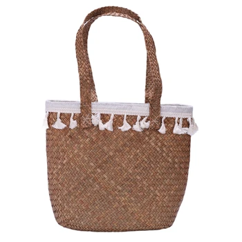 

Fashion Womens Summer Lace Tassel Straw Large Tote Bag Crossbody Beach Shoulder Bag Handbag