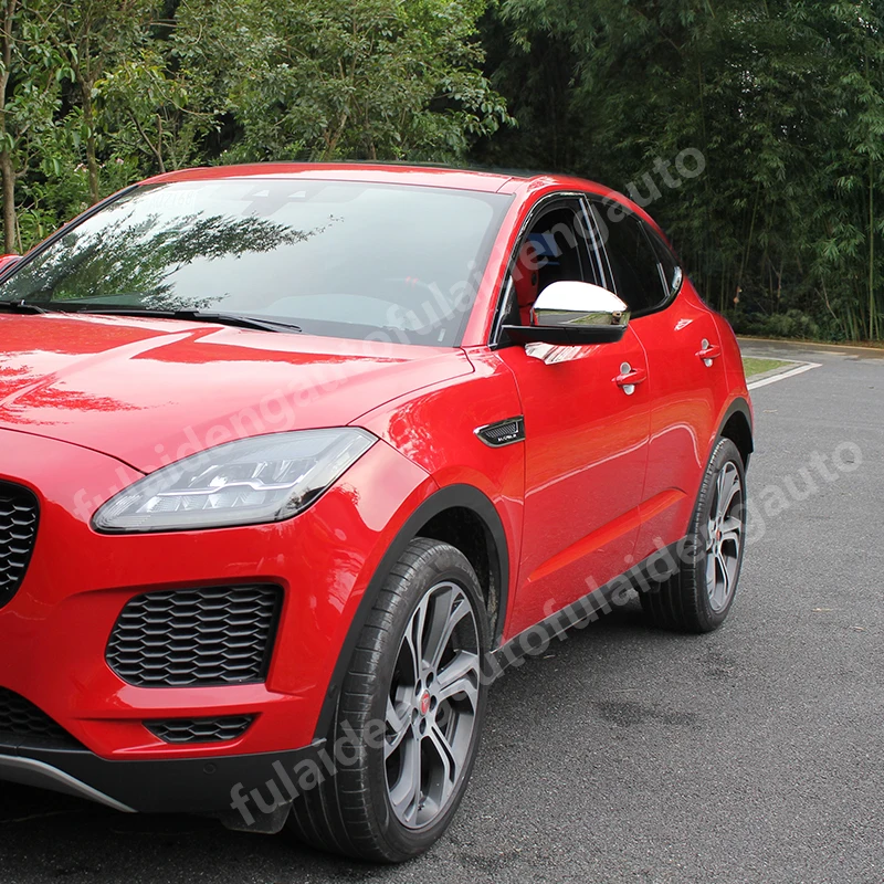 2 шт. для Jaguar E-PACE- ABS углеродное волокно хромированная Боковая дверь крышка зеркала заднего вида отделка автомобильные аксессуары