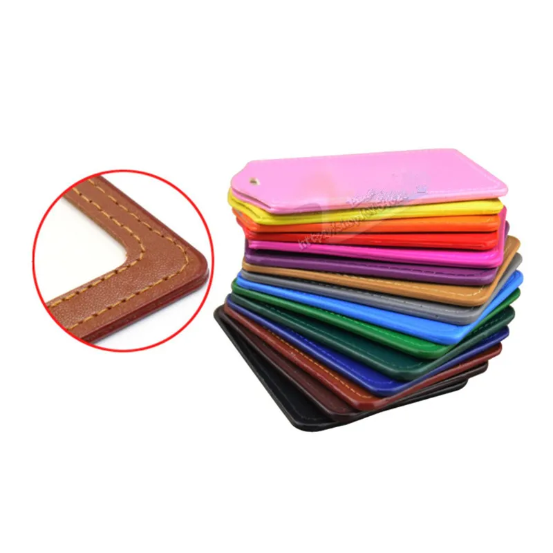 Simple Business Card Holders Women Men ID Badge Holder Fashion Pu Cards Cover Worker Identity Case Lanyard 10 Colors wallet card holder,card holder,business card holder