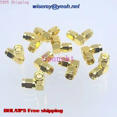 DHL/EMS 200 шт. адаптер SMA штекер в SMA штекер под прямым углом RF COAXIAL-A3