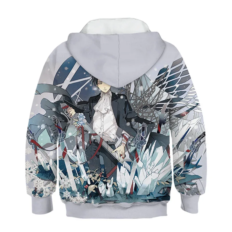 Popular anime Attack on the giant Child 3D Sweatshirt Liwell Ackerman printing Kids Hooded sweater Boy and girl Leisure clothing