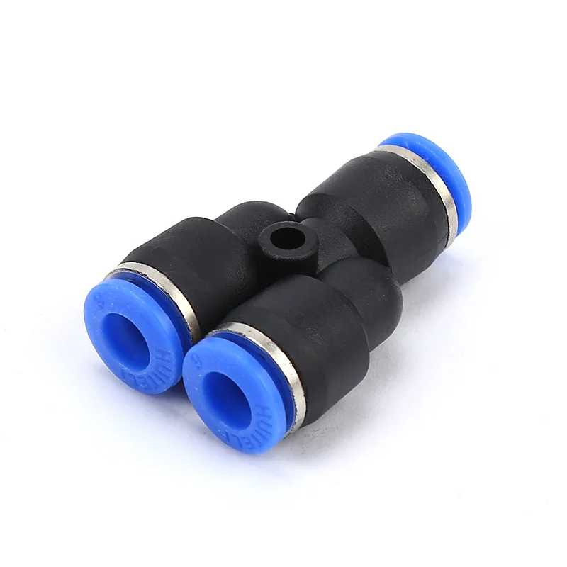 4mm-16mm Hose Tube Union Y Type One Touch Air Pneumatic Push In Quick Pipe Fitting Reducer Pipe Fitting Hose Pipe Fitting 5PCS