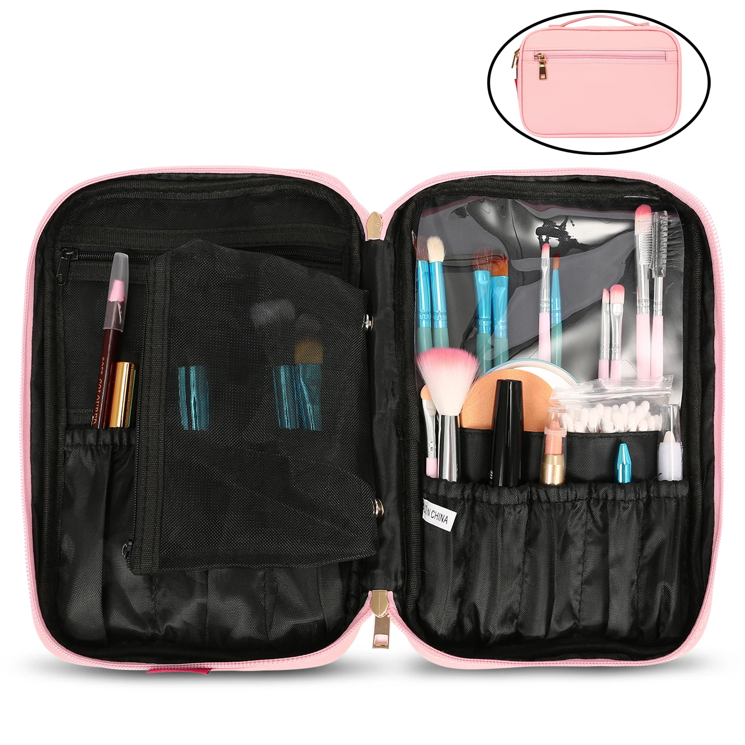 

New Portable Cosmetic Storage Bag Makeup Pouch Travel Wash Bag Toilet Bag Bathroom Organizers Storage Handbag for Girls