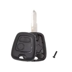 X Autohaux Car Remote Control Key Fob Case Shell 3 Buttons Cover Tools for Peugeot 106 206 306 307 405 Replacement Accessories